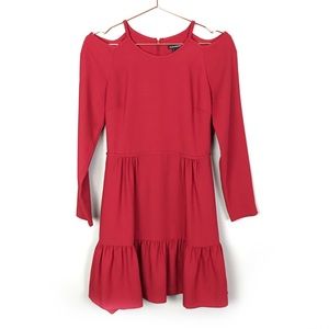 Club Monaco Cold Shoulder Dress Red Size 2